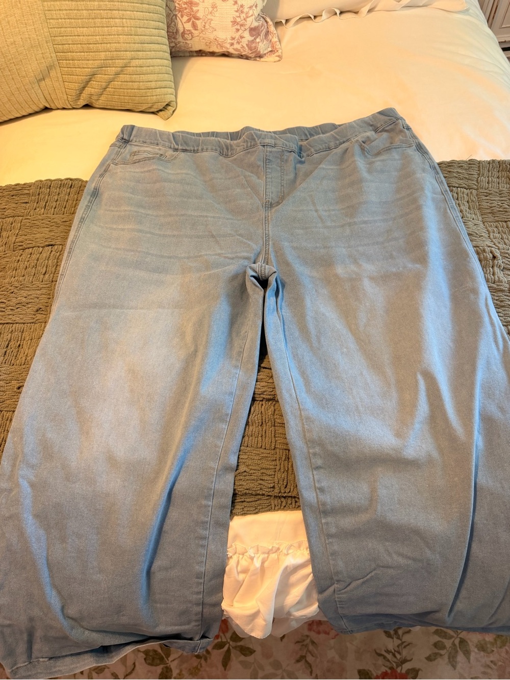 Women’s Light Blue Casual Stretch Pants